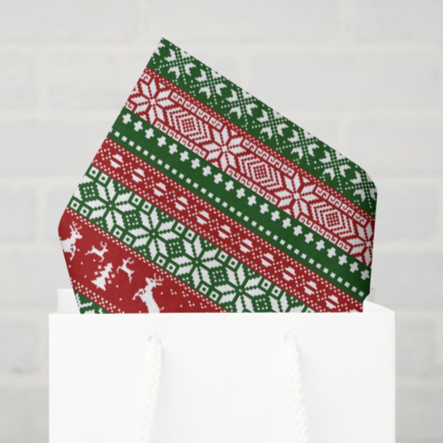 Ugly Sweater Christmas Tissue Paper (Gift Bag)