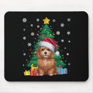 Ugly Sweater Christmas Tree Lights Maltipoo Dog Sa Mouse Pad