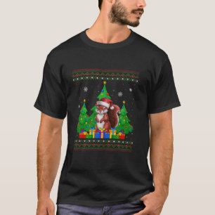 Ugly Sweater Christmas Tree Santa Hat Squirrel Xma