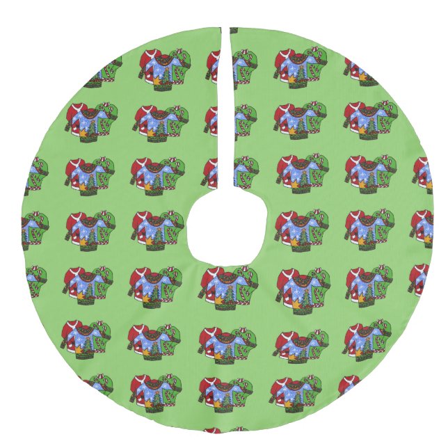 Ugly Sweater Christmas Tree Skirt (Front)