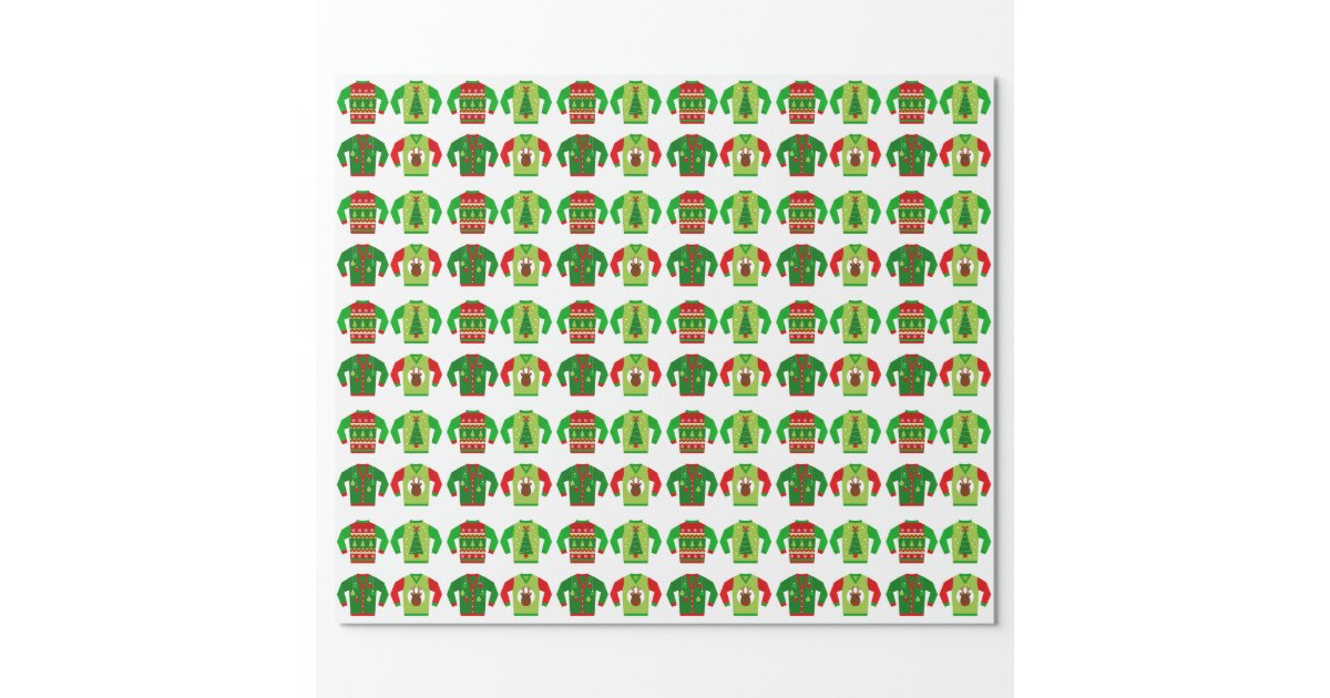 Ugly Sweater Christmas Wrapping Paper | Zazzle