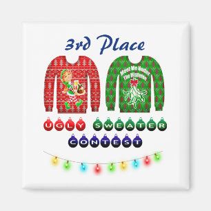 Ugly Sweater Contest 3rd Place Winner Award Magnet