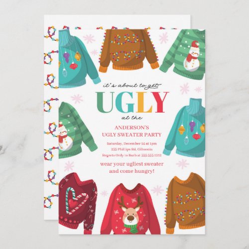 Ugly Sweater Contest Party Invitation