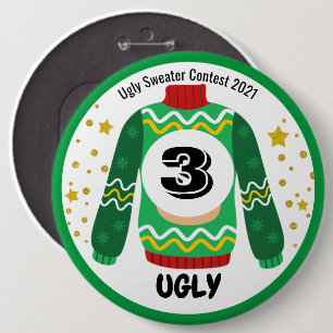 Ugly Sweater Contest Prize Button