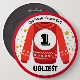Ugly Sweater Contest Prize Button