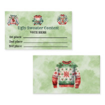 Ugly Sweater Contest Voting Cards