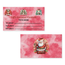 Ugly Sweater Contest Voting Cards