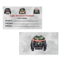 Ugly Sweater Contest Voting Cards