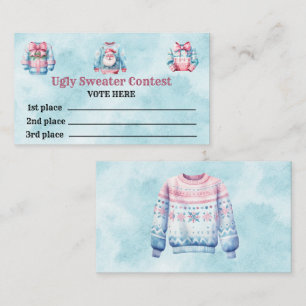 Ugly Sweater Contest Voting Cards