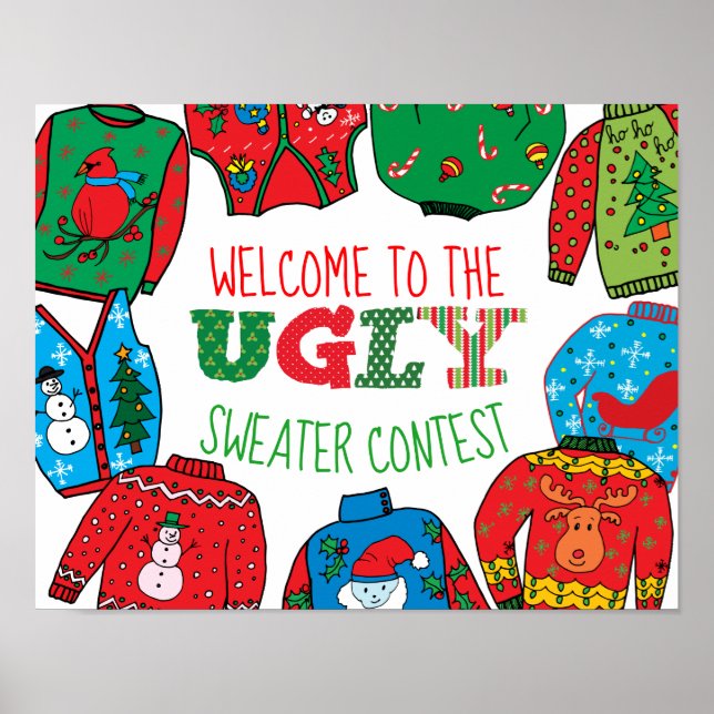 Ugly Sweater Contest, Welcome sign (Front)