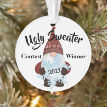 Ugly Sweater Contest Winner Prize Trophy Ornament