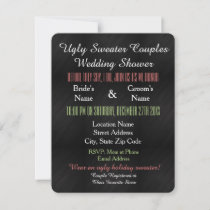 Ugly Sweater Couples Wedding Shower Invitation