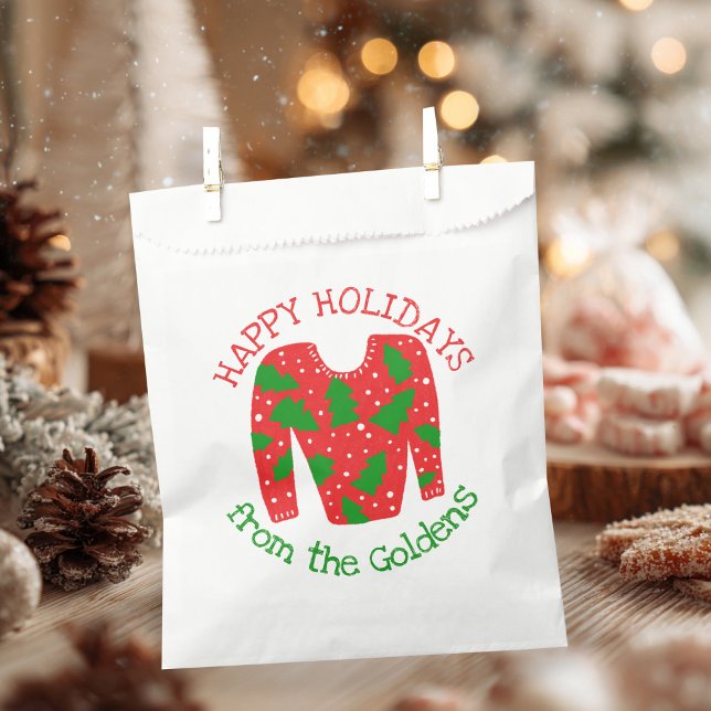 Ugly Sweater CUSTOM Holiday Christmas Gift  Favor Bag (Ugly Sweater CUSTOM Holiday Christmas Gift Favor Bag
)