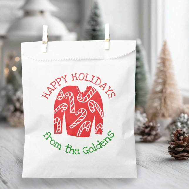 Ugly Sweater CUSTOM Holiday Christmas Gift  Favor Bag (Ugly Sweater CUSTOM Holiday Christmas Gift Favor Bag
)