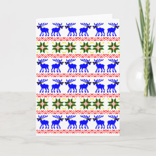 Ugly Sweater (Deal With It) Reindeer Christmas Holiday Card