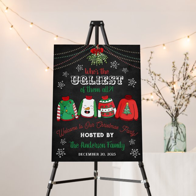 Ugly Sweater Event Party Sign Poster (In Situ (Stand))