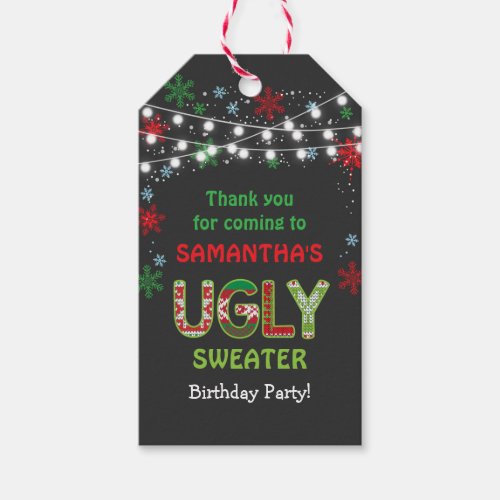 ugly sweater favor tags  christmas favor tags