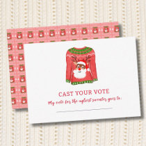 Ugly Sweater Funny Reindeer Christmas Party Voting Enclosure Card