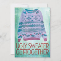 Ugly Sweater Get Together Holiday Party Invitation
