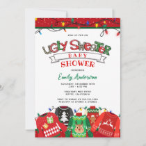 Ugly Sweater Holiday Baby Shower Invitation