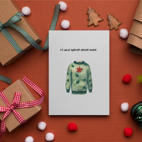 Ugly Sweater Holiday  Card