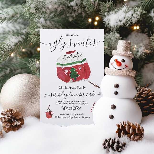 Ugly Sweater Holiday Christmas Party Invitation (Creator Uploaded)
