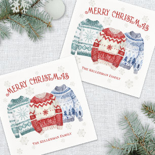 Ugly Sweater Holiday Christmas Party Napkins
