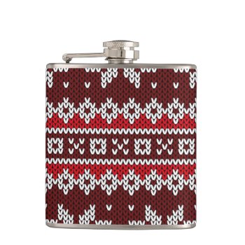 Ugly Sweater Holiday Festive Christmas Flask by All_About_Christmas at Zazzle