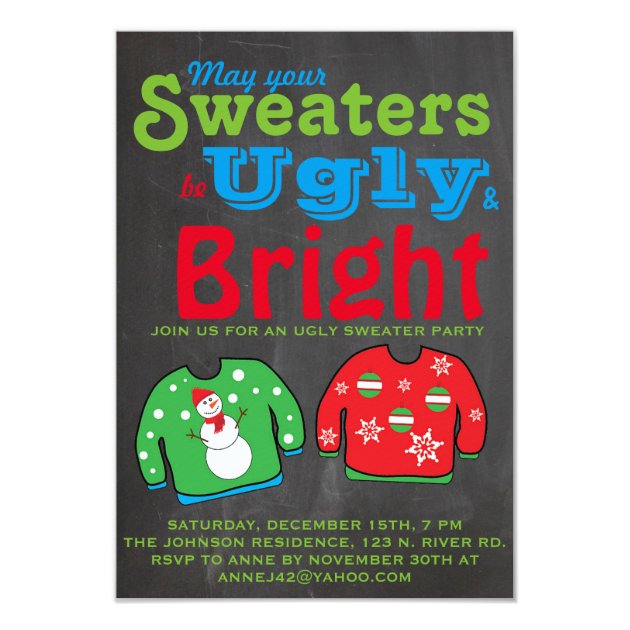 Ugly Sweater Holiday Party. Invitation
