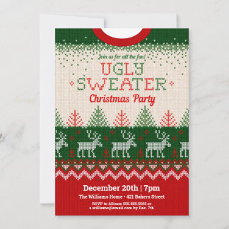Ugly Sweater Holiday Party Invitation