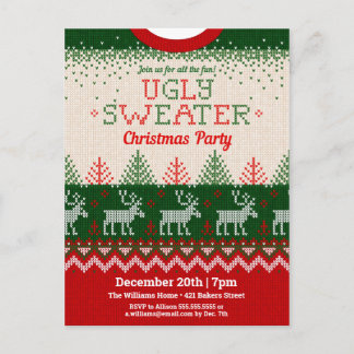 Ugly Sweater Holiday Party Invitation