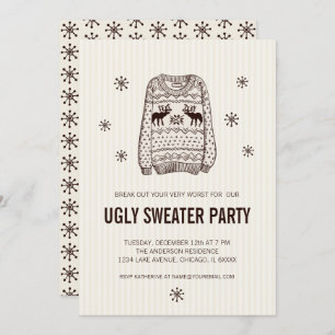 Ugly Sweater Holiday Party Invitation