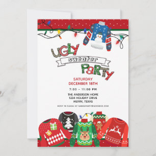 Ugly Sweater Holiday Party Invitation
