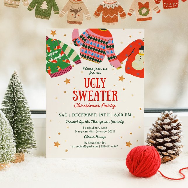 Ugly Sweater Holiday Party Invitation (Creator Uploaded)