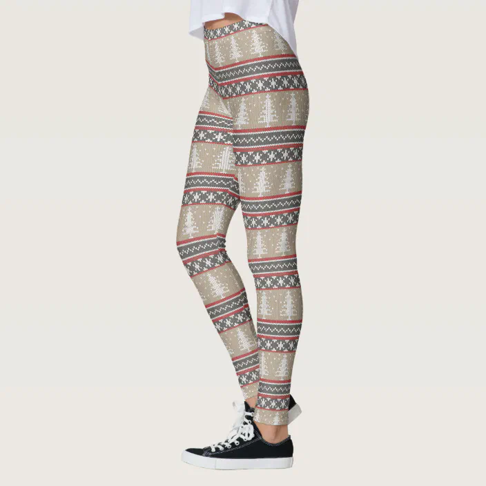 christmas knit leggings