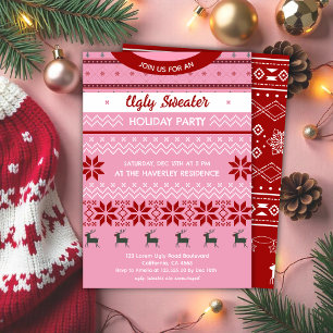 Ugly sweater Modern holiday party Invitation