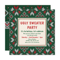 Ugly Sweater Modern Holiday Party Invitation