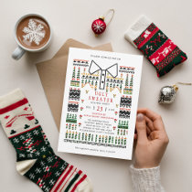 Ugly Sweater Modern Scandinavian Christmas Party Invitation