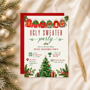 Ugly Sweater Office Holiday Christmas Party Invitation