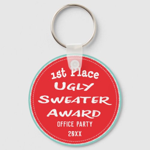 Ugly Sweater Office Party 1st Place Keychain