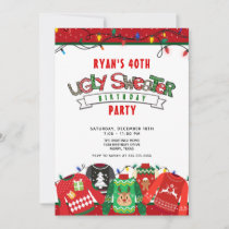 Ugly Sweater Party 40th Birthday Invitation