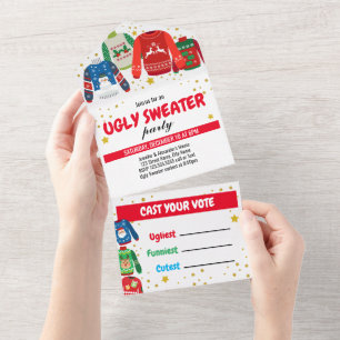 Ugly Sweater Party All in One Invitation