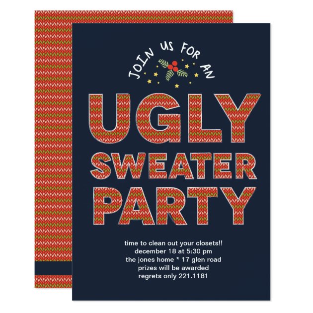 Ugly Sweater Party Invitation