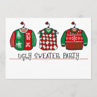 Ugly Sweater Party Christmas Invitation