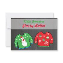 Ugly Sweater Party Contest Voting Ballot