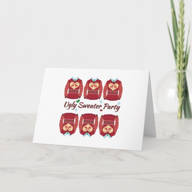Ugly Sweater Party Holiday Card (Front)