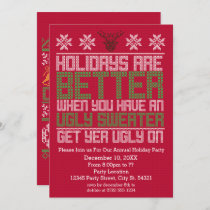Ugly Sweater Party Holiday Invitations
