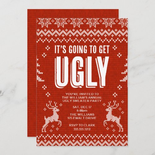 Ugly Sweater Party Invitation