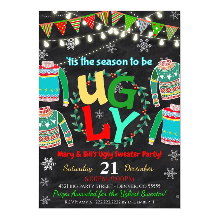 Ugly Sweater Party Invitation