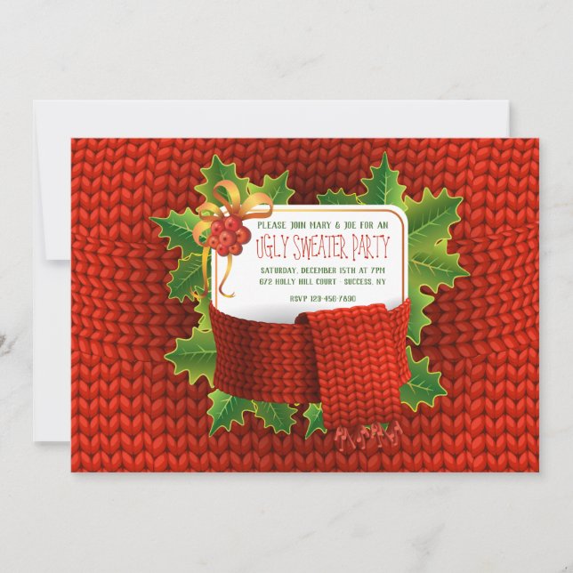 Ugly Sweater Party Invitation (Front)
